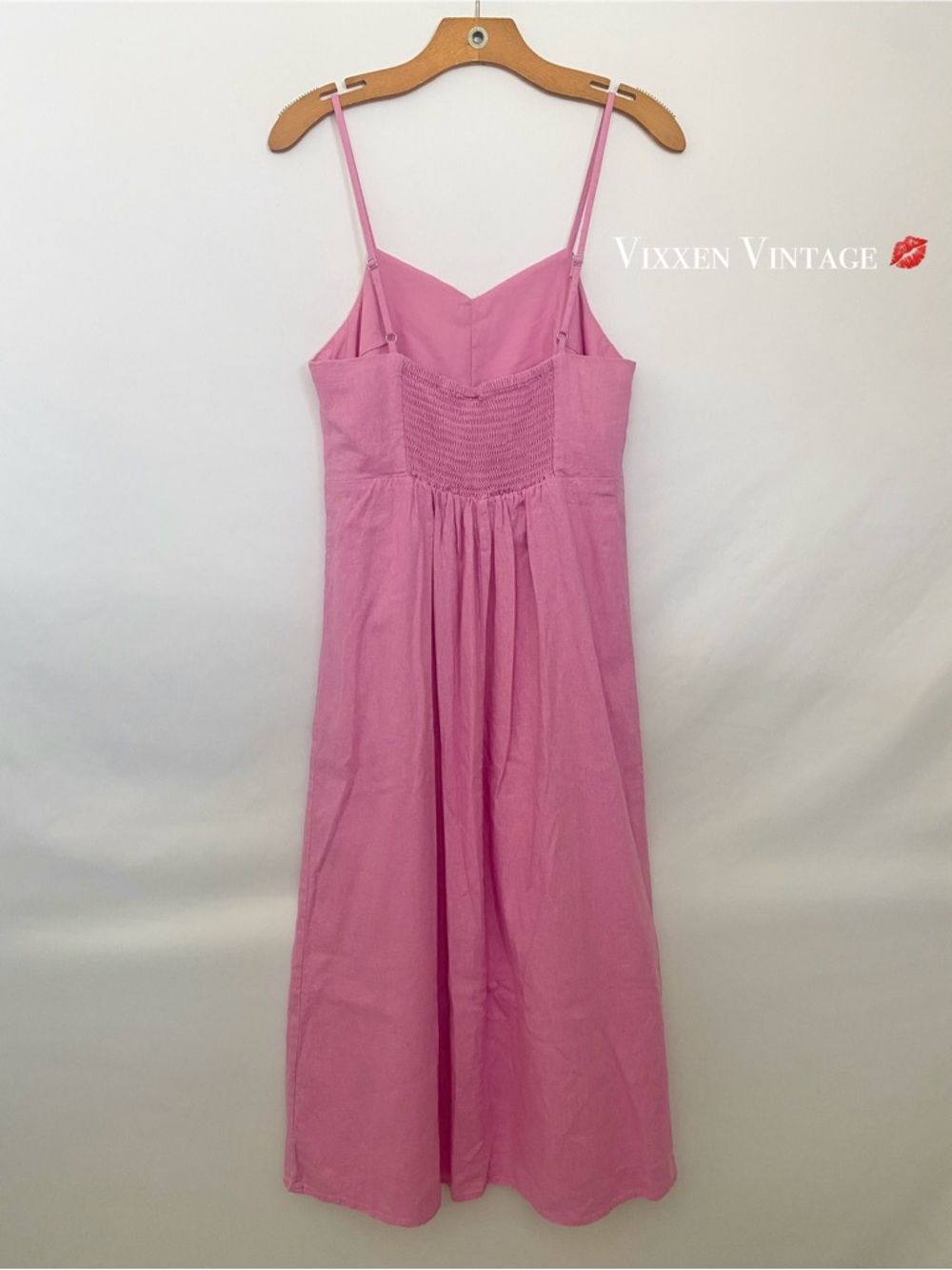 UNIVERSAL THREAD 'LINEN MIDI SUNDRESS' IN PINK - Picture 5 of 7